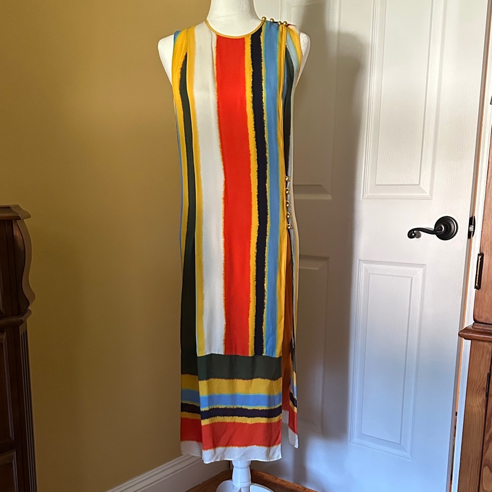 Tory Burch Multicolor Striped Midi Dress
